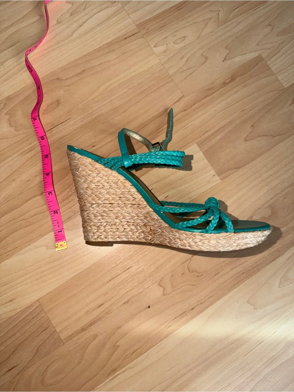 Jessica Simpson - Turquoise Braided Espadrille Wedge Sandals